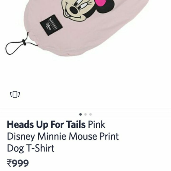 Heads up for tails Pink Disney Minnie mouse dog T shirt - Picture 7 of 7